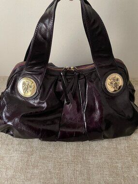 GUCCI Patent Leather Shoulder Bag Tote